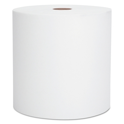 WHITE HARD ROLL TOWEL W/1.75